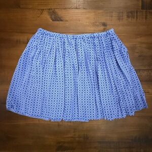 Banana Republic Skirt Women's‎ Medium Blue Geometric Print Lined Accordion Pleat